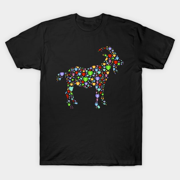 Goat Hearts T-Shirt by LetsBeginDesigns